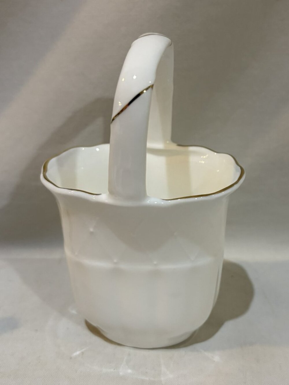 VTG 1987 Lefton Fine Bone China Basket Bud Vase Trinket Dish Taiwan